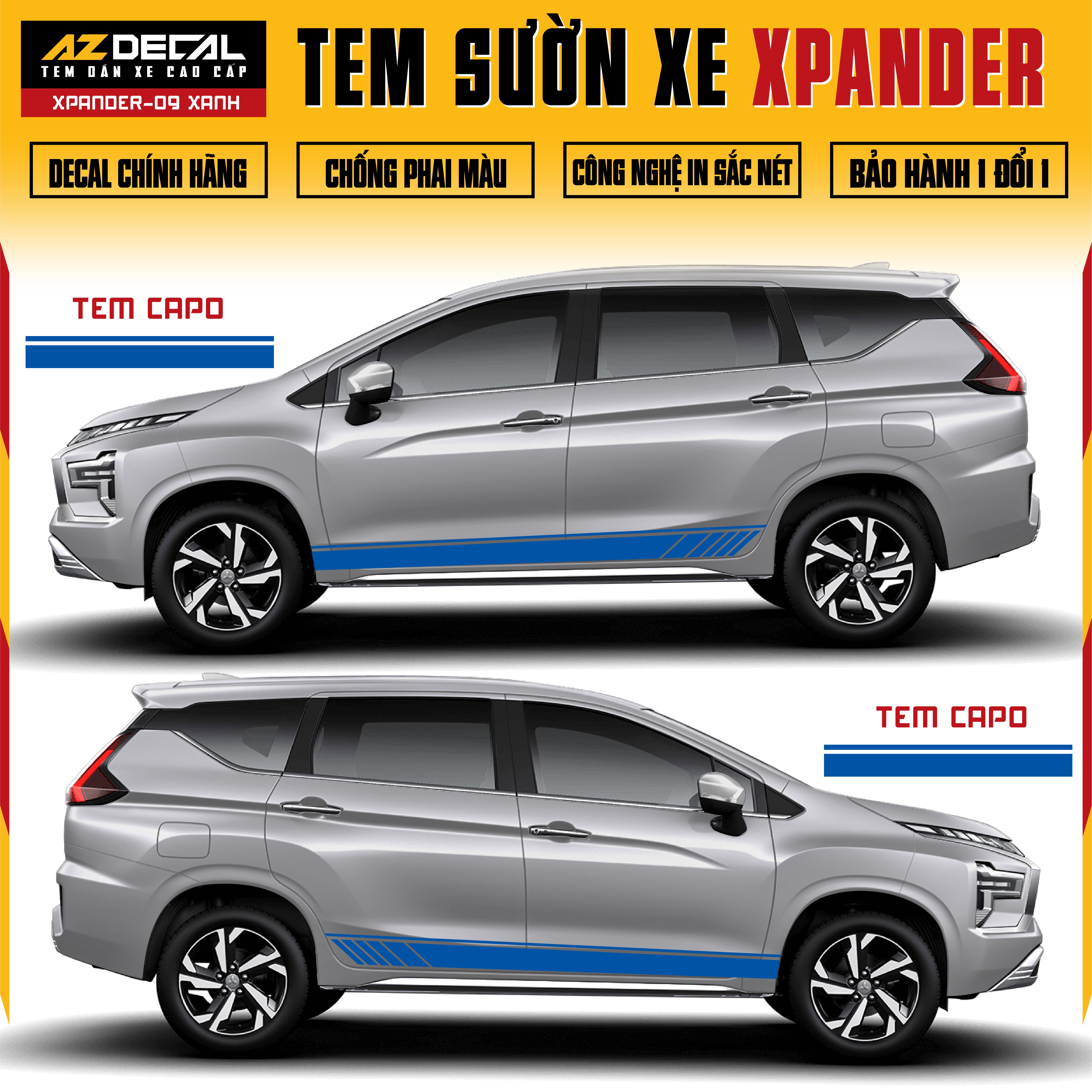 Tem Xe Xpander 09 - Tem Sườn Xe Thiết Kế Theo Yêu Cầu