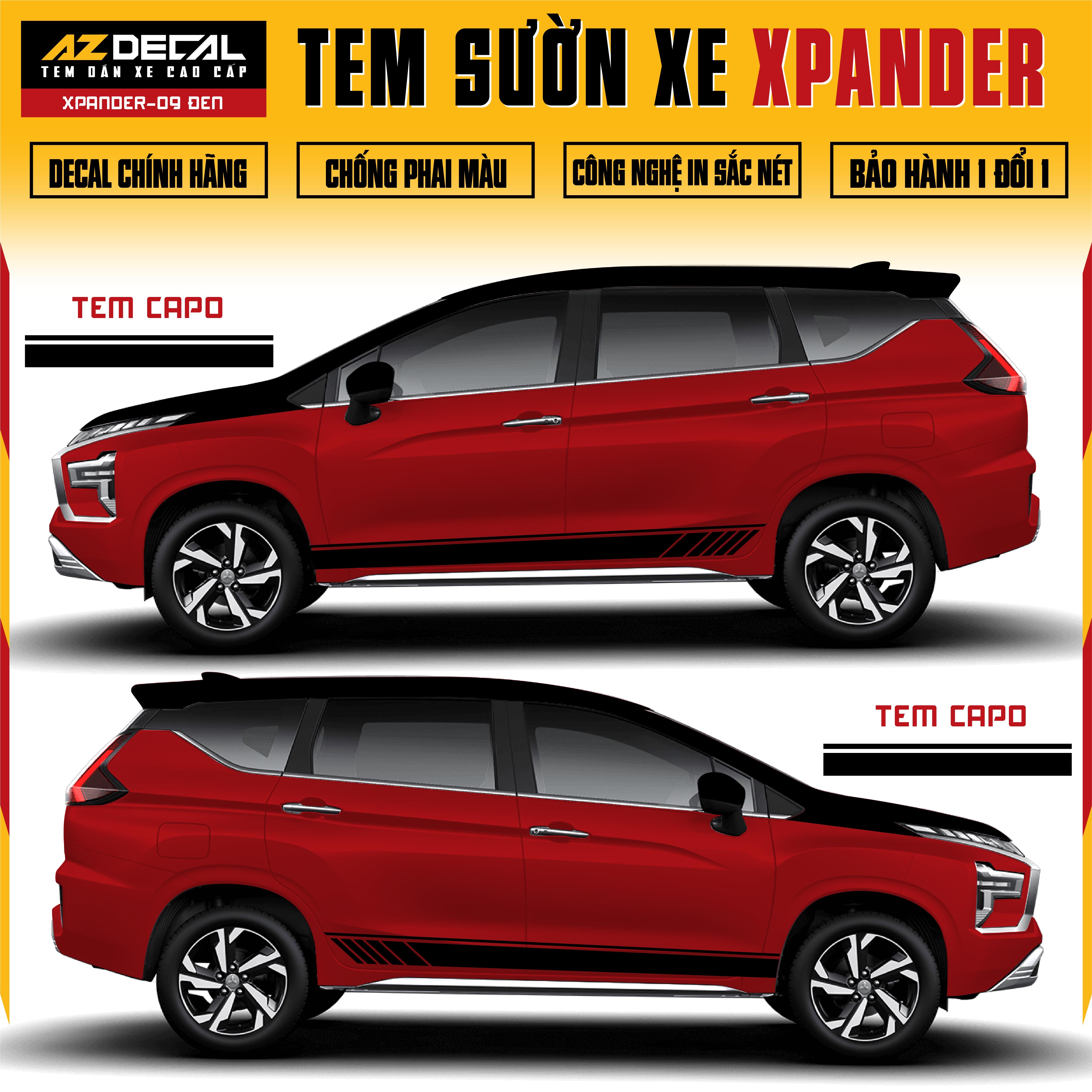 Tem Xe Xpander 09 - Tem Sườn Xe Thiết Kế Theo Yêu Cầu