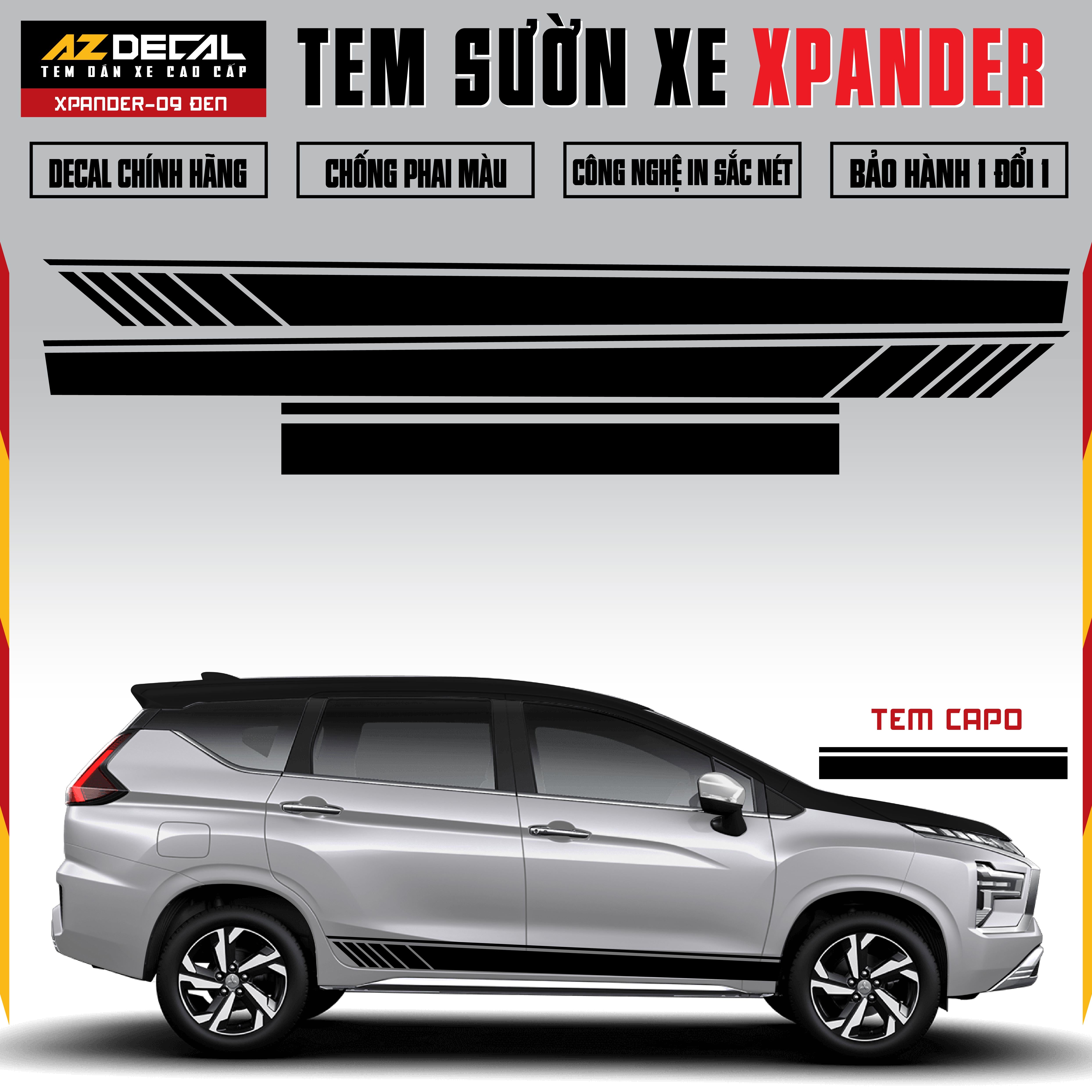 Tem Xe Xpander 09 - Tem Sườn Xe Thiết Kế Theo Yêu Cầu