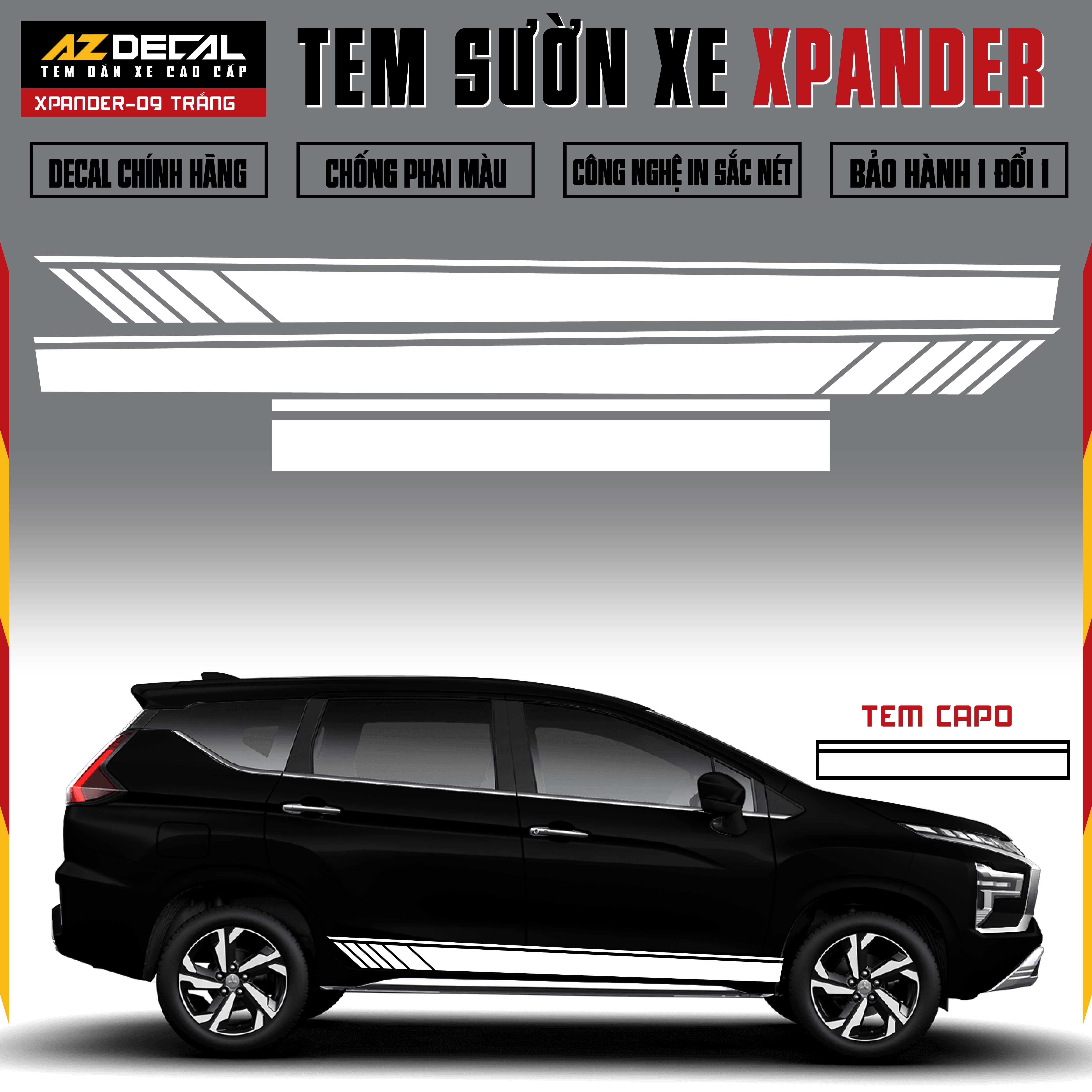 Tem Xe Xpander 09 - Tem Sườn Xe Thiết Kế Theo Yêu Cầu