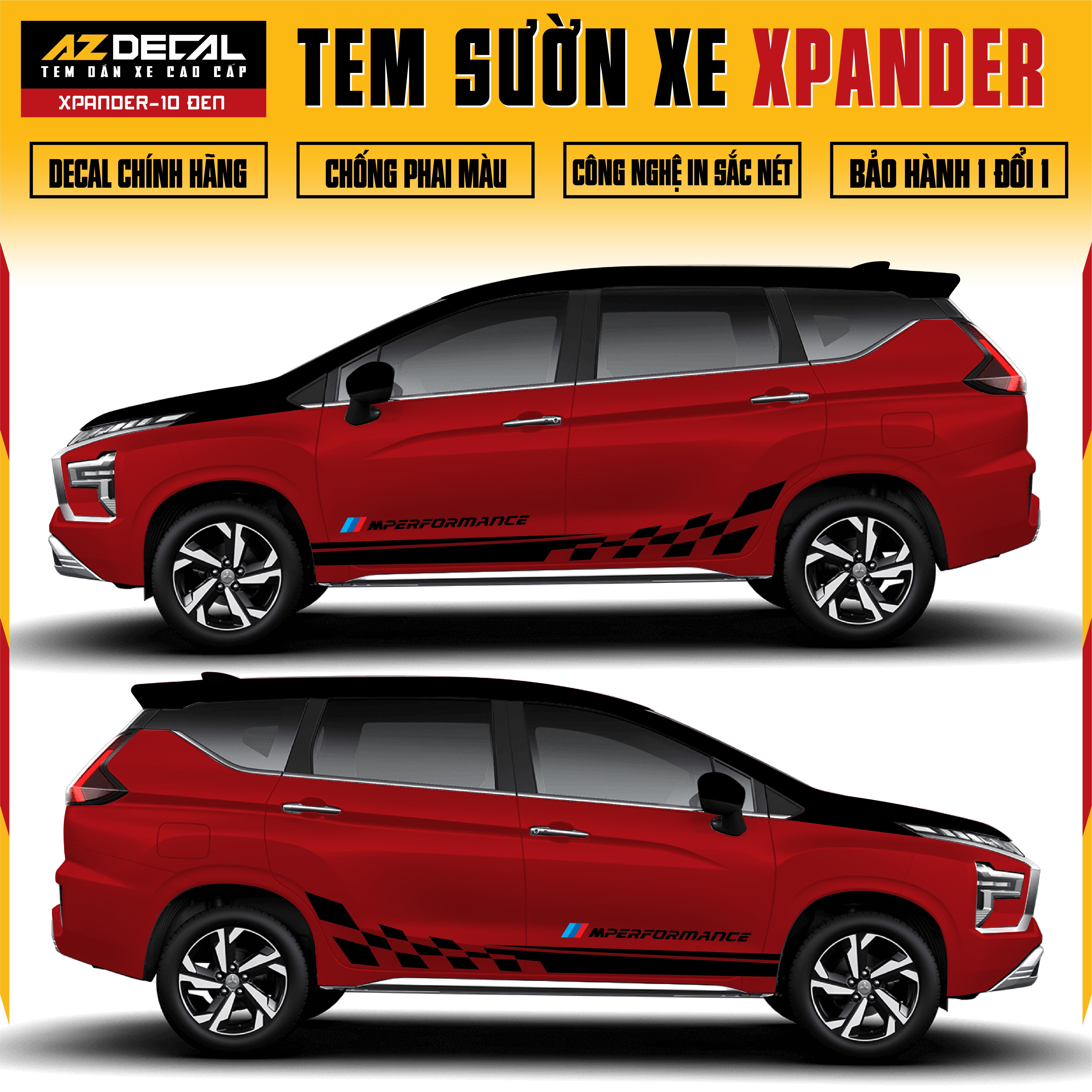 Tem Xe Xpander 10 - Tem Sườn Xe Thiết Kế Theo Yêu Cầu