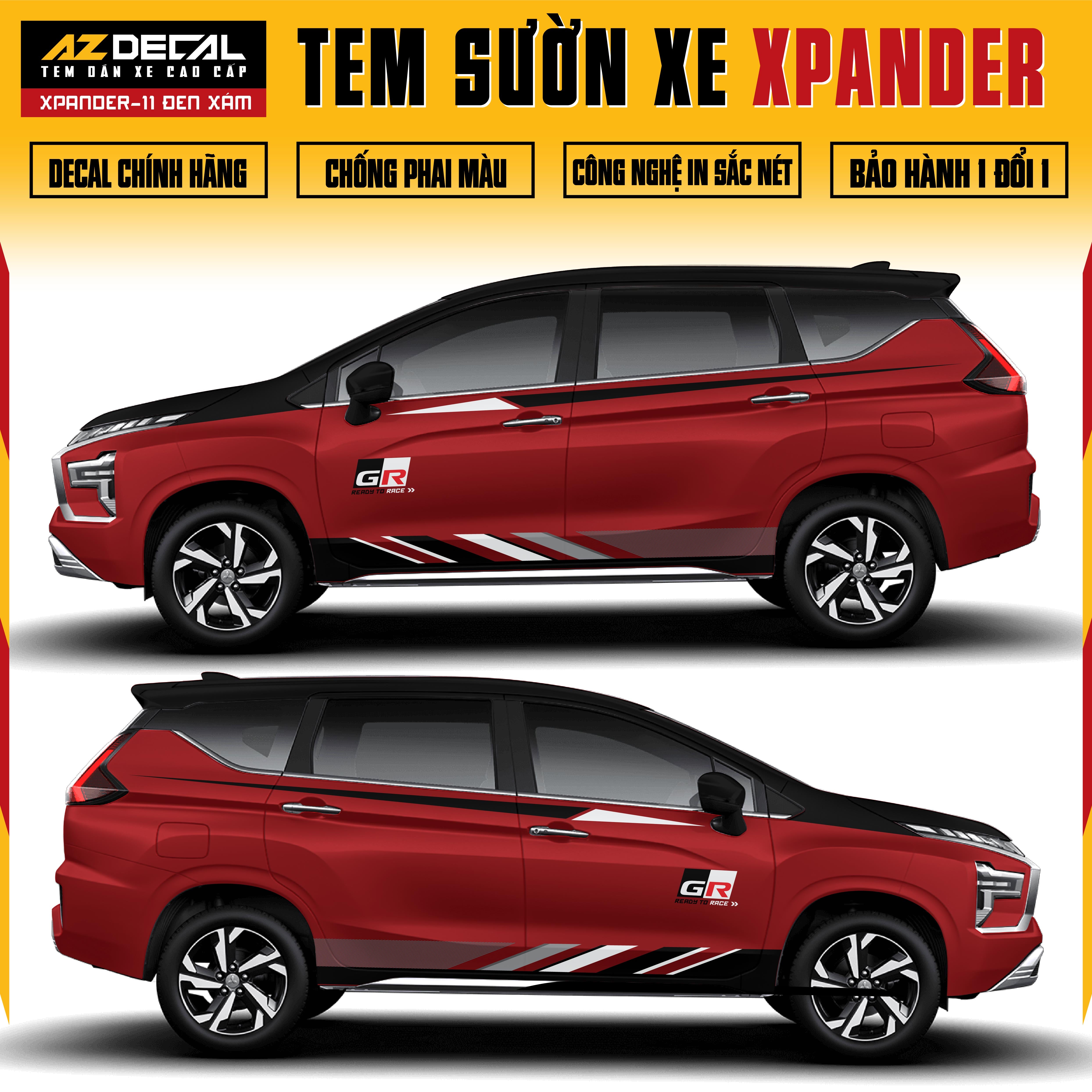 Tem Xe Xpander 11 - Tem Sườn Xe Thiết Kế Theo Yêu Cầu