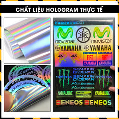 Sticker Dán Ô Tô, Xe Máy, Xe Điện, Xe Đạp, Mũ Bảo Hiểm | Hãng Xe Hologram - YAMAHA