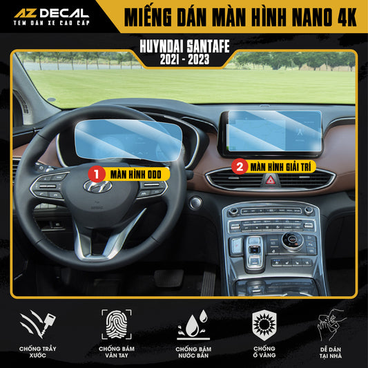 Dán Bảo Vệ Màn Hình Ô Tô Hyundai SANTAFE