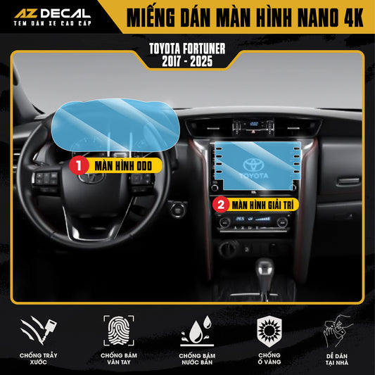 Dán Bảo Vệ Màn Hình Ô Tô Toyota FORTUNER