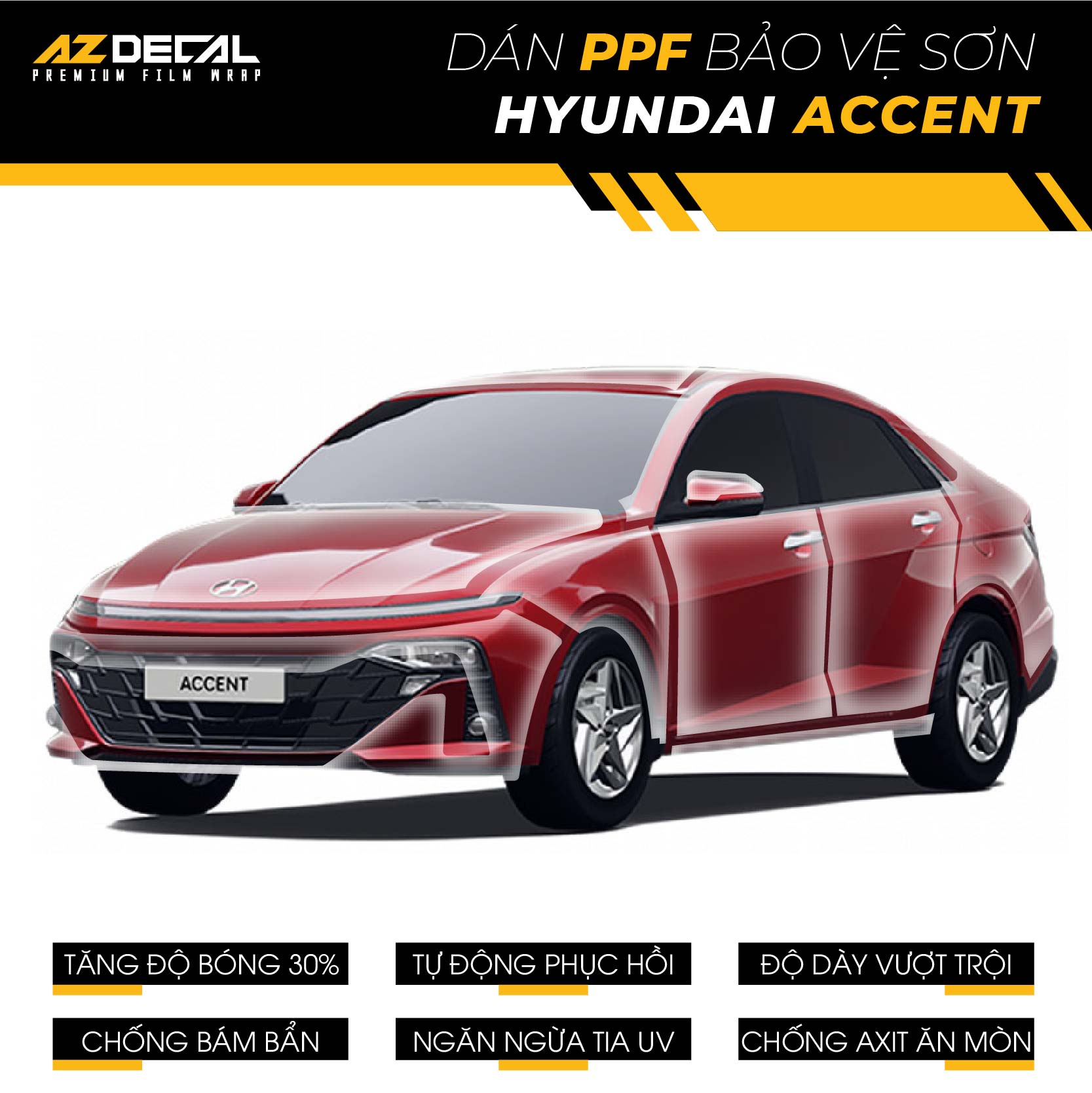 Dán PPF Ô Tô Hyundai Accent