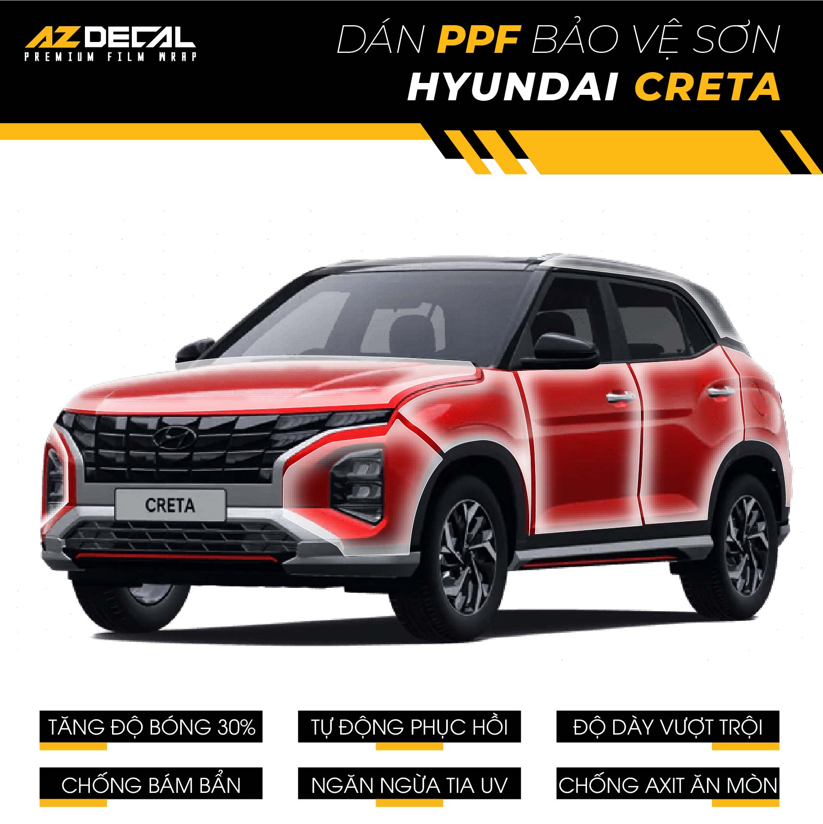 Dán PPF Ô Tô Hyundai Creta
