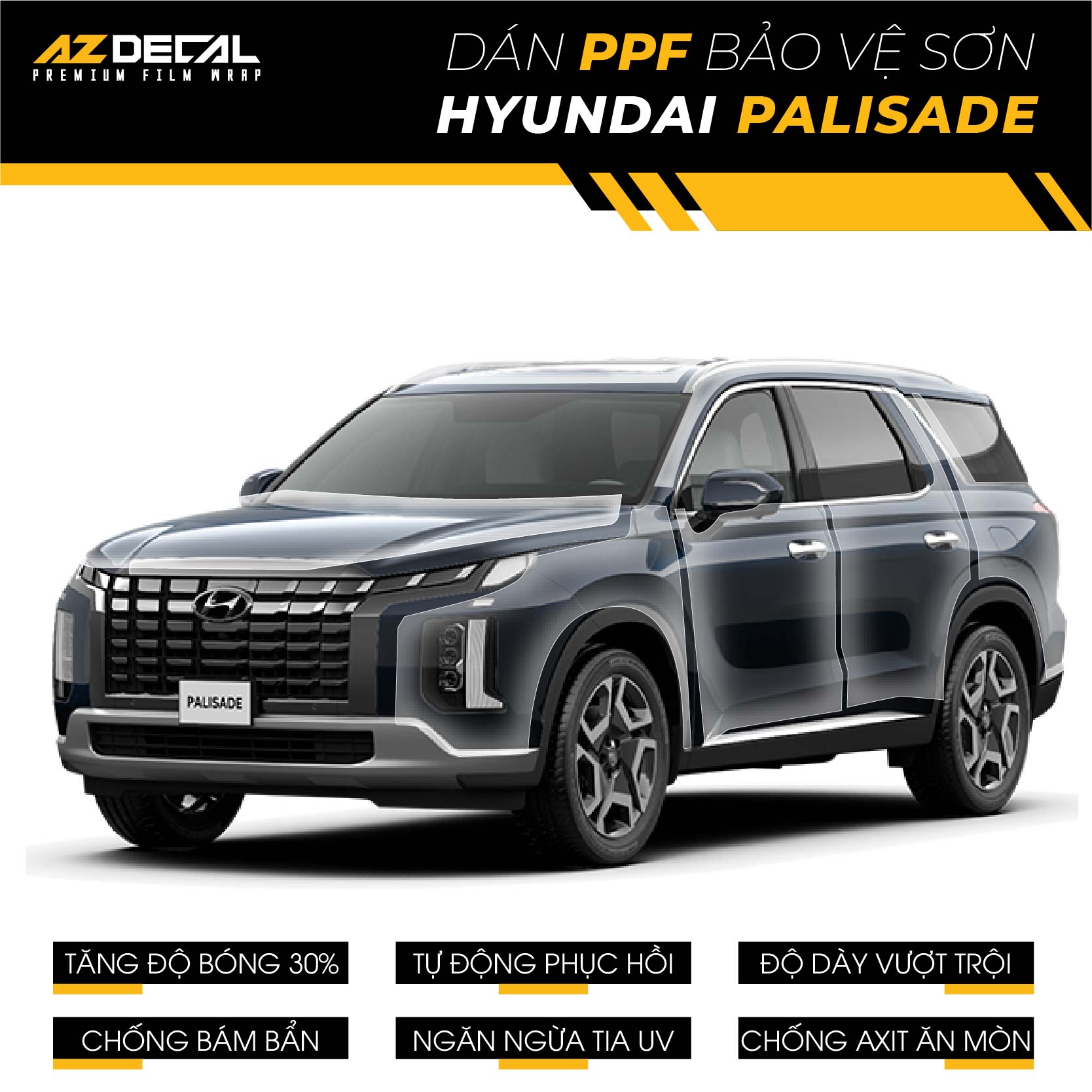 Dán PPF Ô Tô Hyundai Palisade