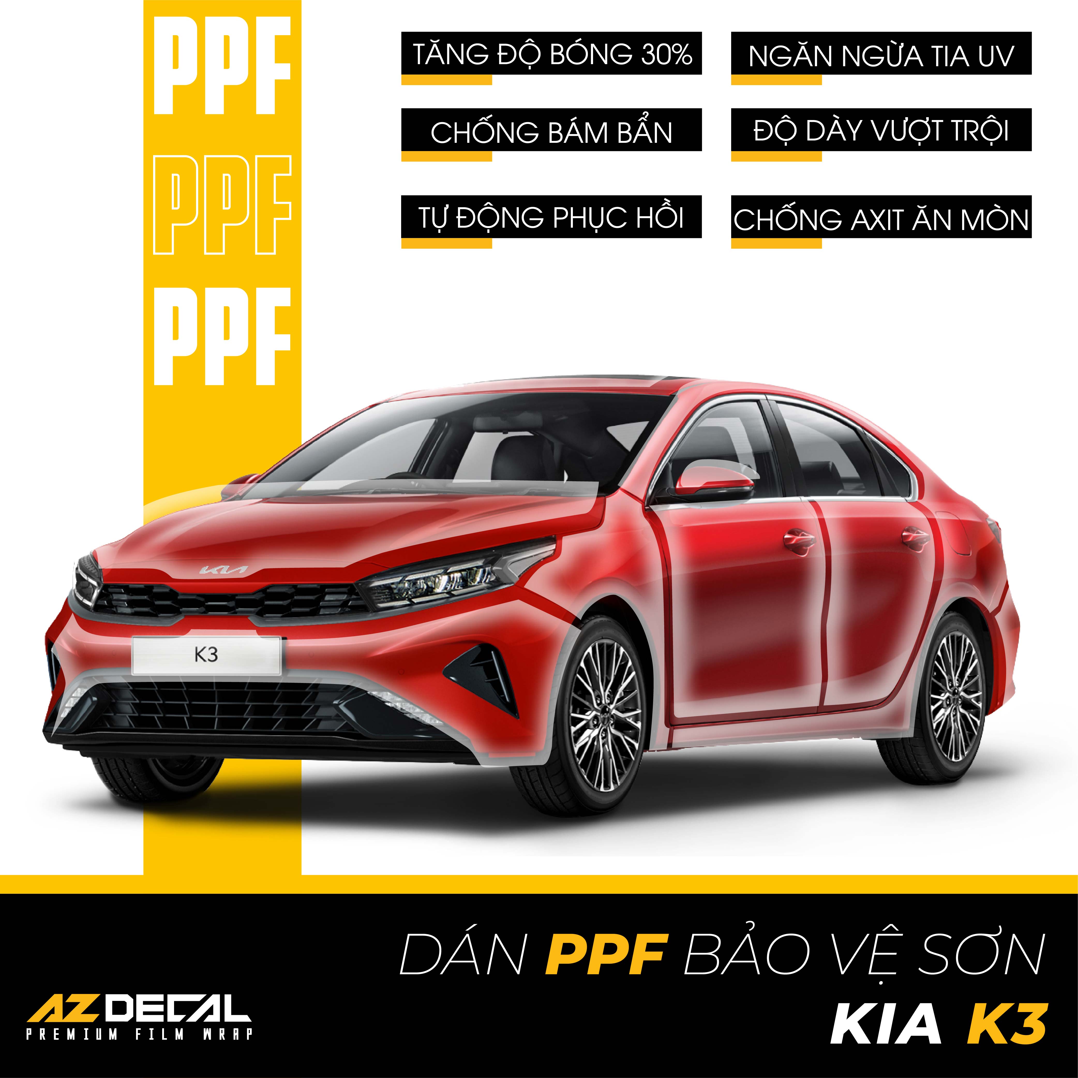 dán PPF KIA K3