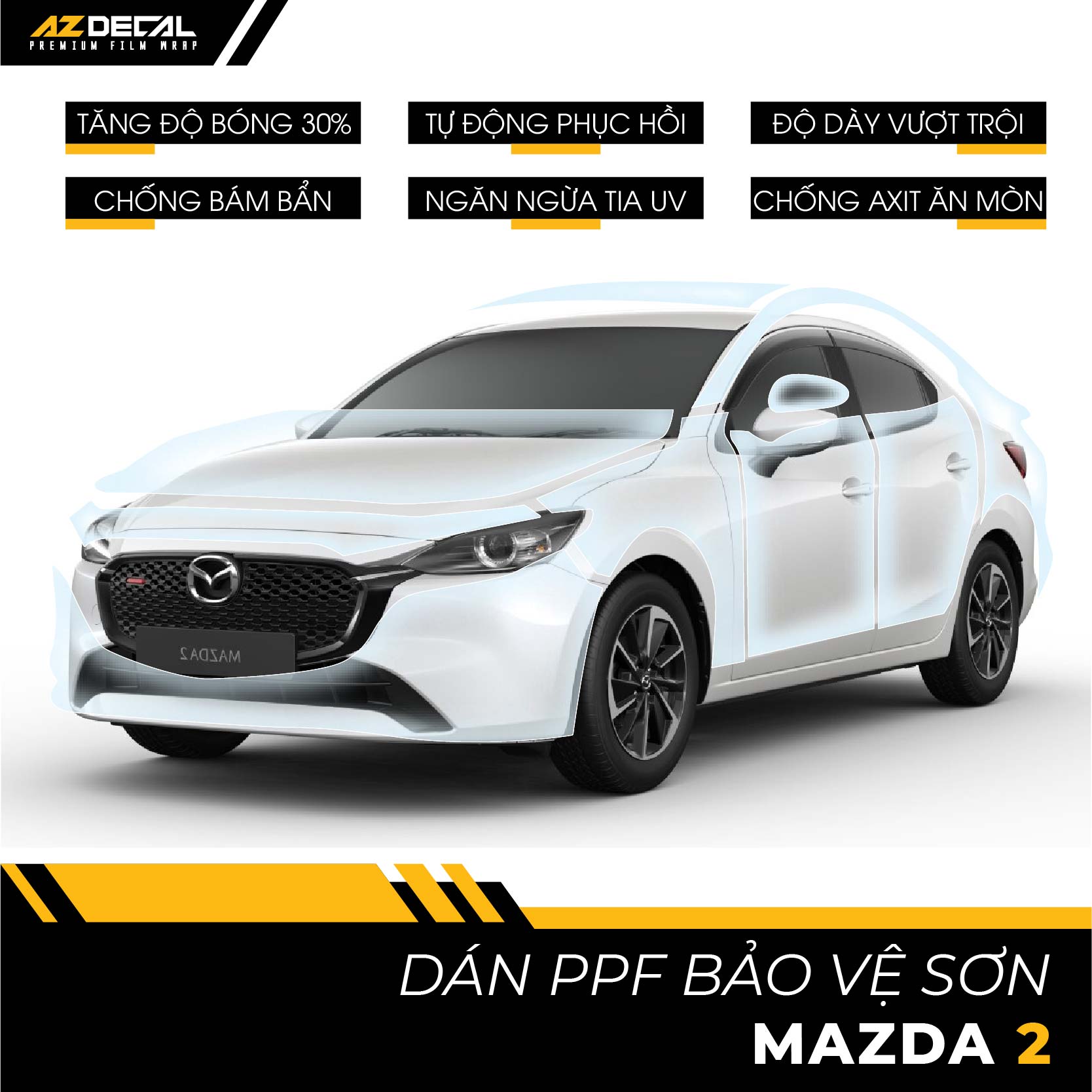 Dán PPF Ô Tô Mazda 2