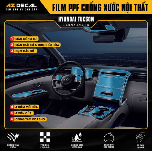 Dán PPF Nội Thất Ô Tô Hyundai Tucson 2022-2024