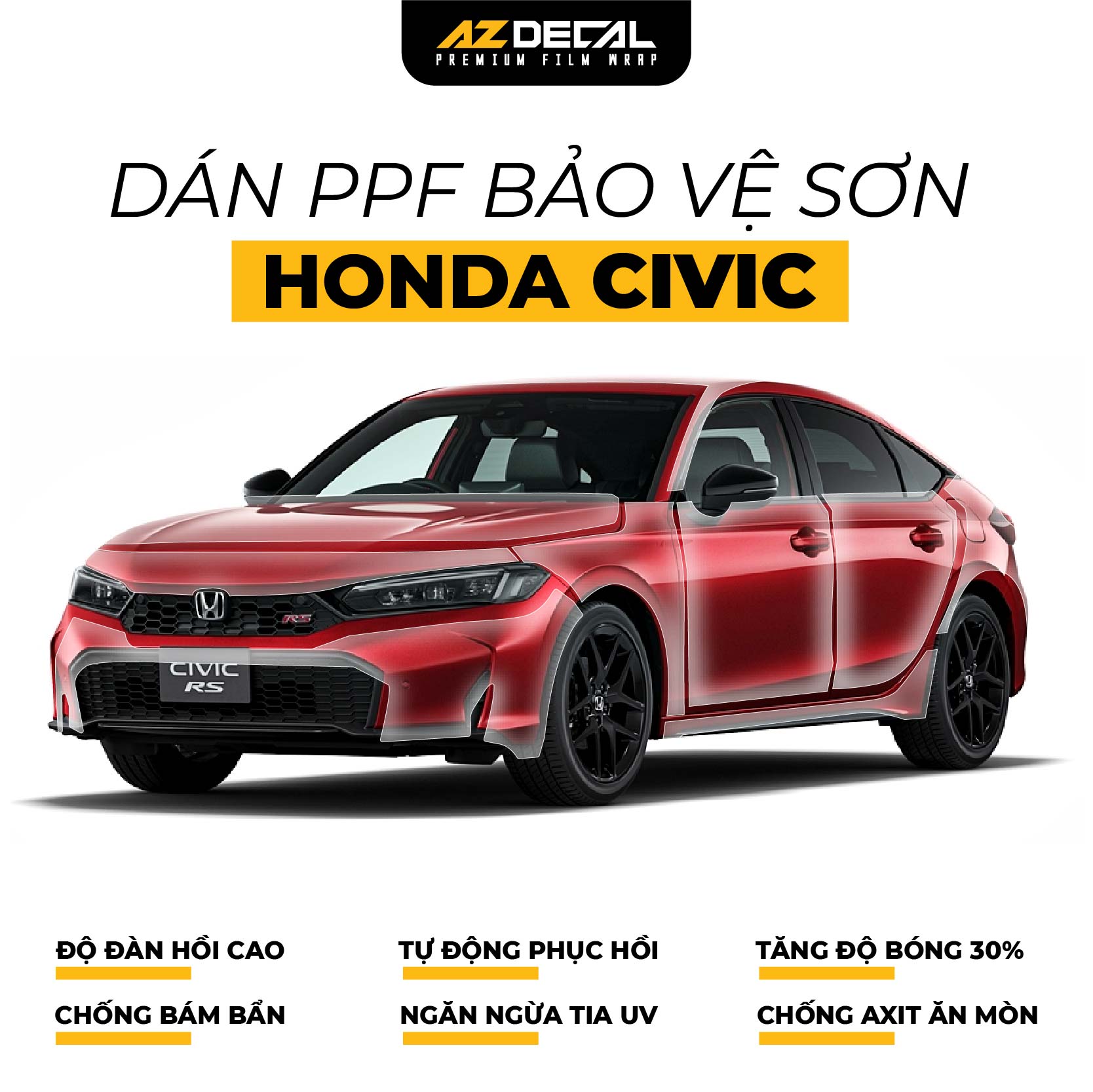 Dán PPF Ô Tô Honda Civic