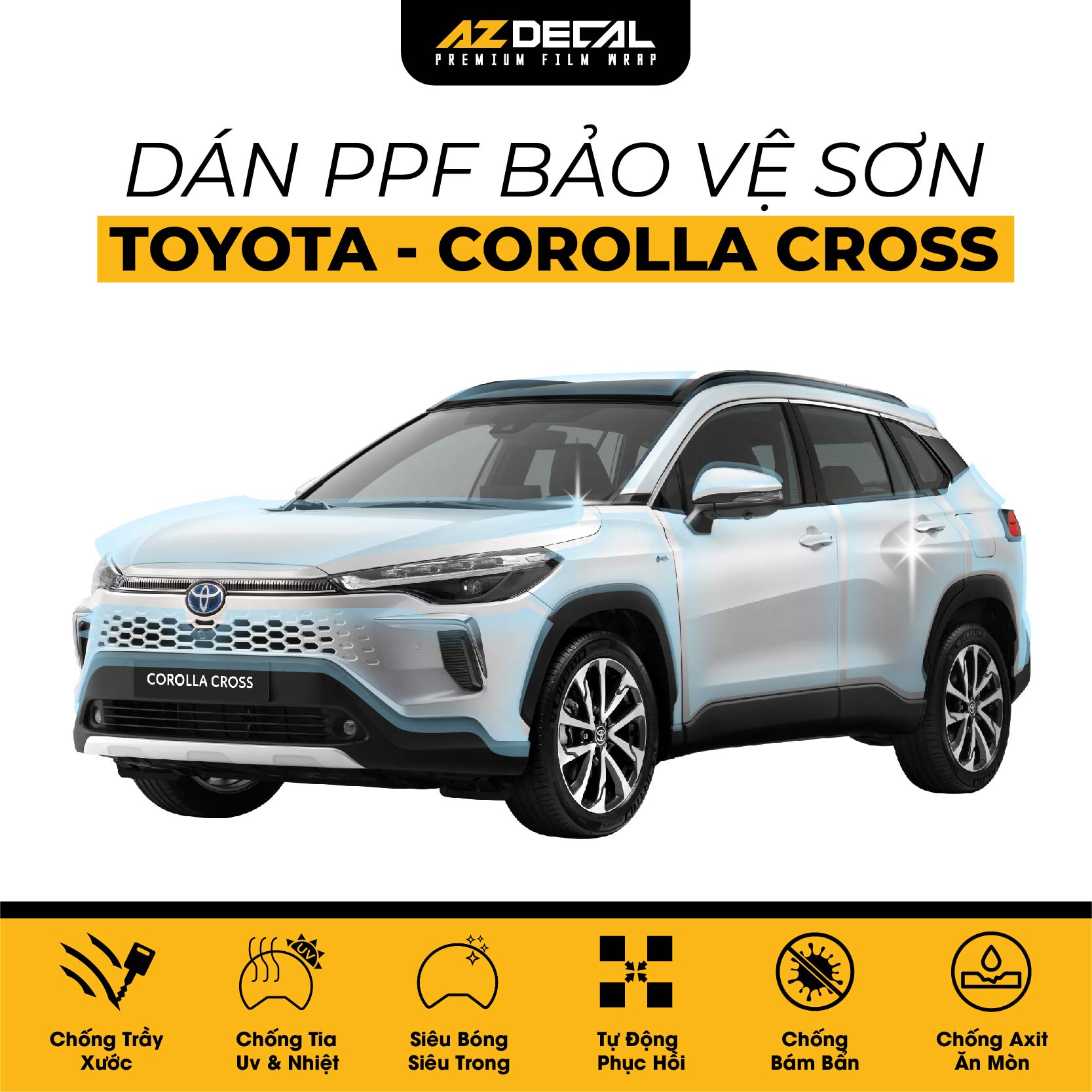 Dán PPF Ô Tô Toyota Corolla Cross