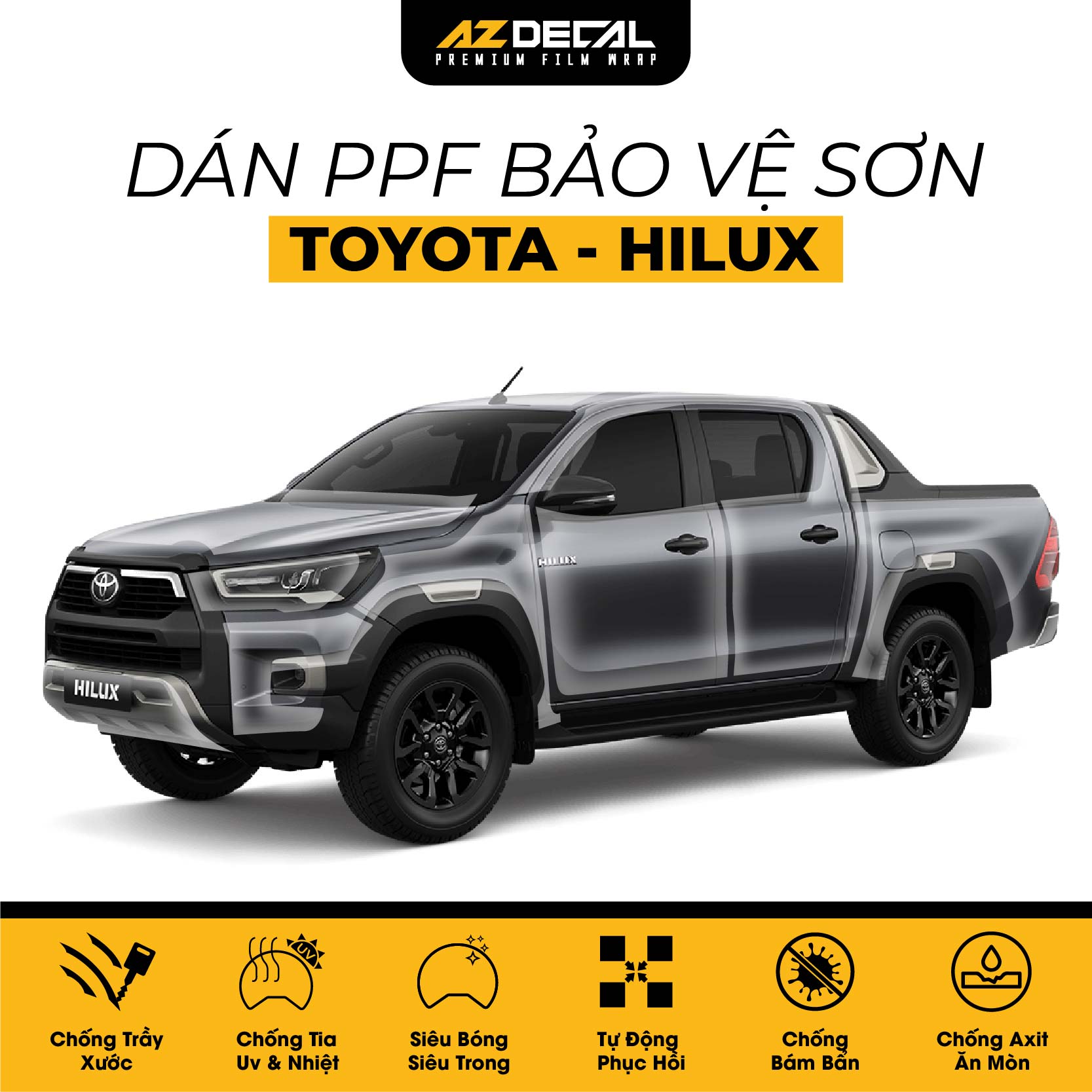 dán ppf ô tô toyota Hilux