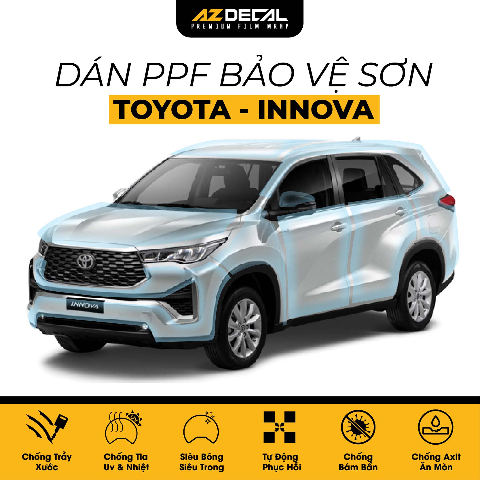 Dán PPF Ô Tô Toyota Innova