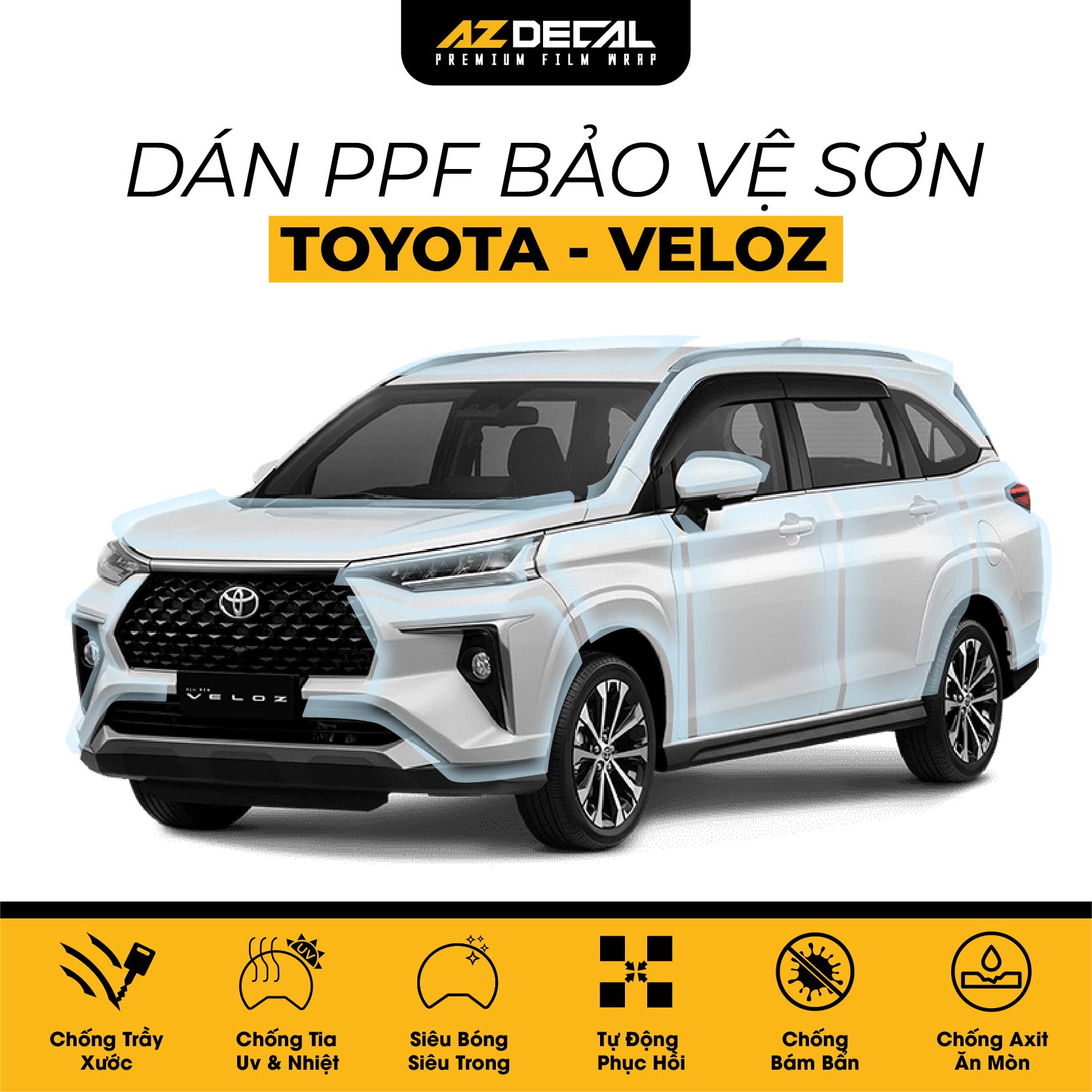 Dán PPF Ô Tô Toyota Veloz