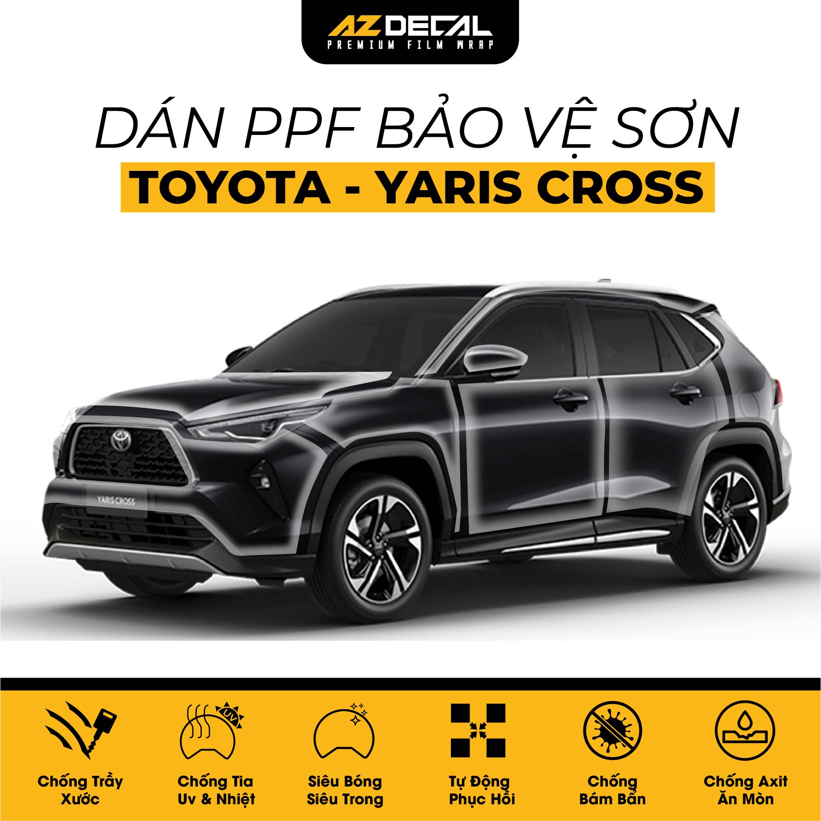 Dán PPF ô tô toyota Yaris Cross