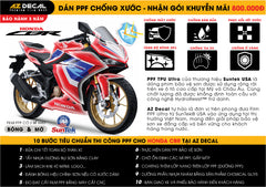 dán PPF XE Honda CBR