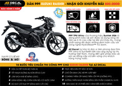 Dán PPF Xe Raider / Satria