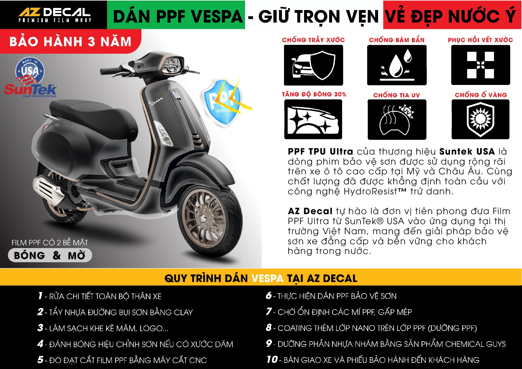 Dán PPF Xe Vespa Sprint
