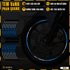 Tem Dán Vành AIR BLADE Phản Quang TV41 xanh gp phản quang
