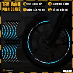 Tem Dán Vành AIR BLADE Phản Quang TV41 xanh