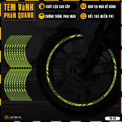 Tem dán vành xe AIR BLADE phản quang TV43 xanh chuối