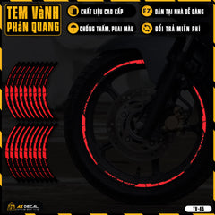 Tem dán vành xe AIR BLADE phản quang TV45 đỏ