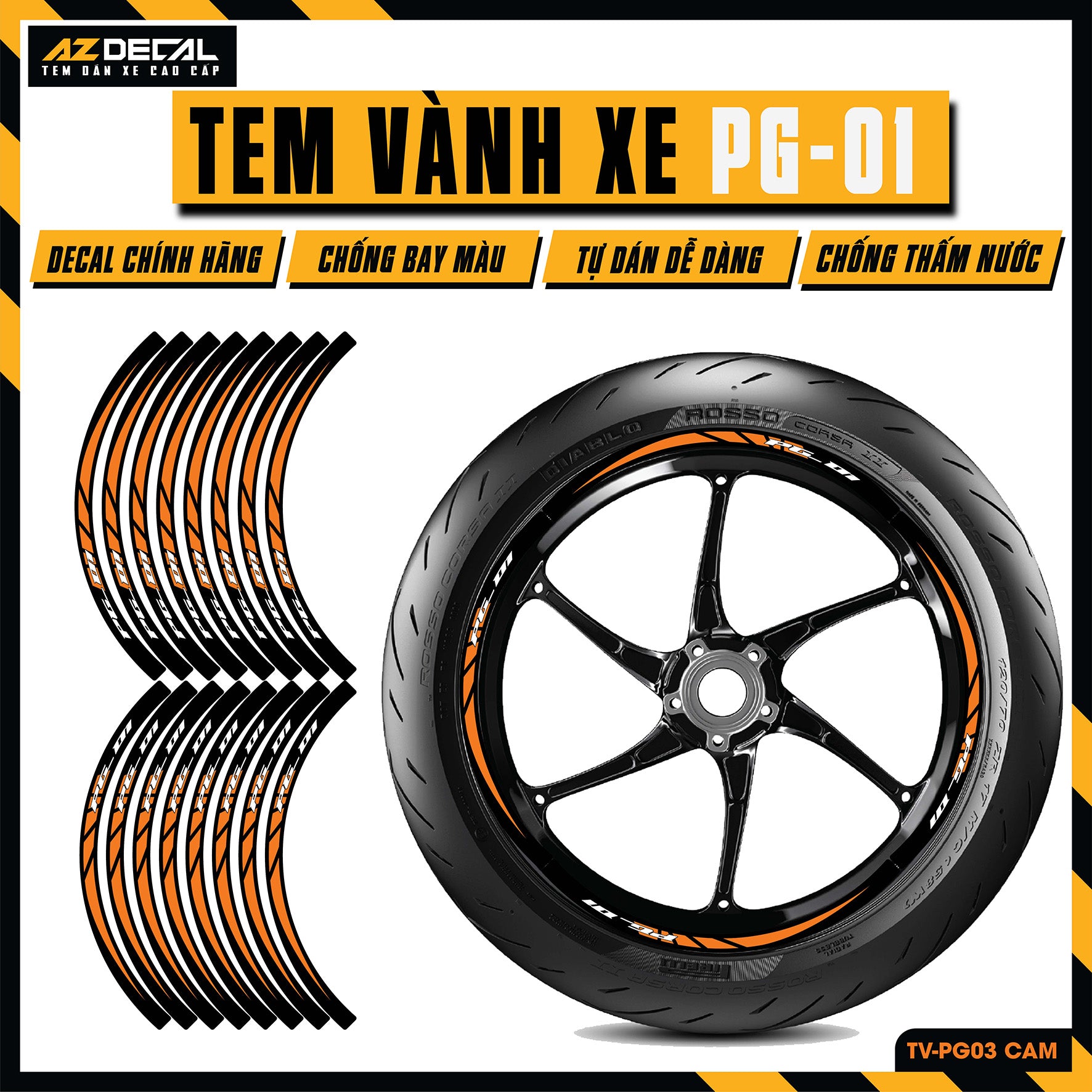 Tem Dán Vành PG-1 | TV-PG03 cam