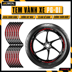 Tem Dán Vành PG-1 | TV-PG03 đỏ