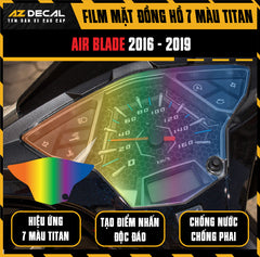 Miếng Dán Mặt Đồng Hồ 7 Màu Titan Xe Air Blade