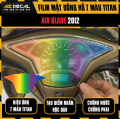 Miếng Dán Mặt Đồng Hồ 7 Màu Titan Xe Air Blade