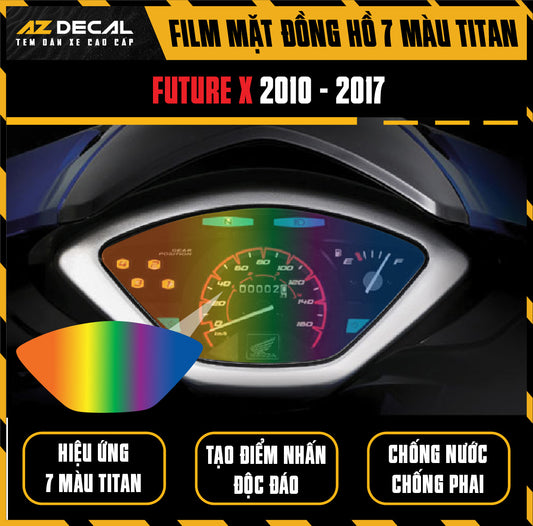 Miếng Dán Mặt Đồng Hồ 7 Màu Titan Xe Honda Future X 2010-2017