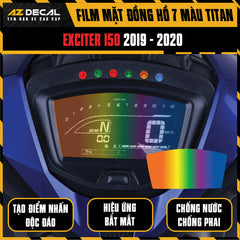Miếng Dán Mặt Đồng Hồ 7 Màu Titan Xe Exciter 135 / 150 /155
