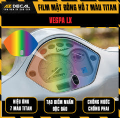 Miếng Dán Mặt Đồng Hồ 7 Màu Titan Xe Vespa LX