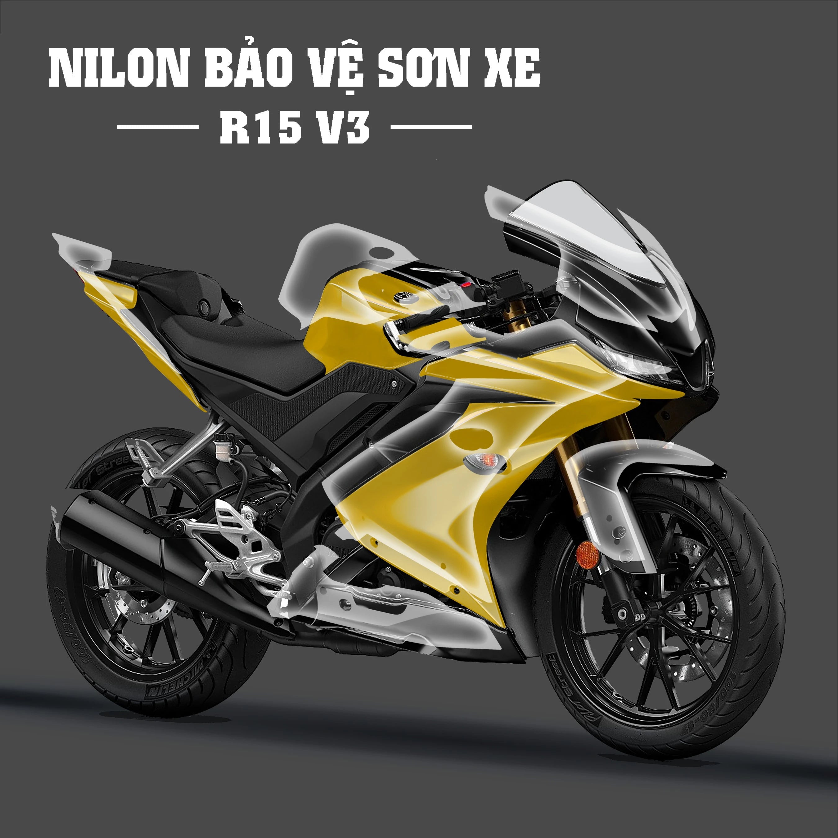 Dán nilon keo xe chống xước R15