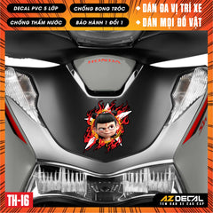 Sticker Dán Xe Máy, Xe Điện, Xe Đạp, Mũ Bảo Hiểm | TH-16