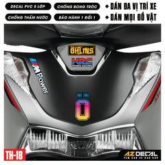 Sticker Dán Xe Máy, Xe Điện, Xe Đạp, Mũ Bảo Hiểm | TH-18