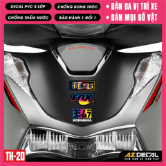 Sticker Dán Xe Máy, Xe Điện, Xe Đạp, Mũ Bảo Hiểm | TH-20