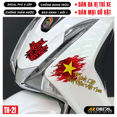 Sticker Dán Xe Máy, Xe Điện, Xe Đạp, Mũ Bảo Hiểm | TH-21