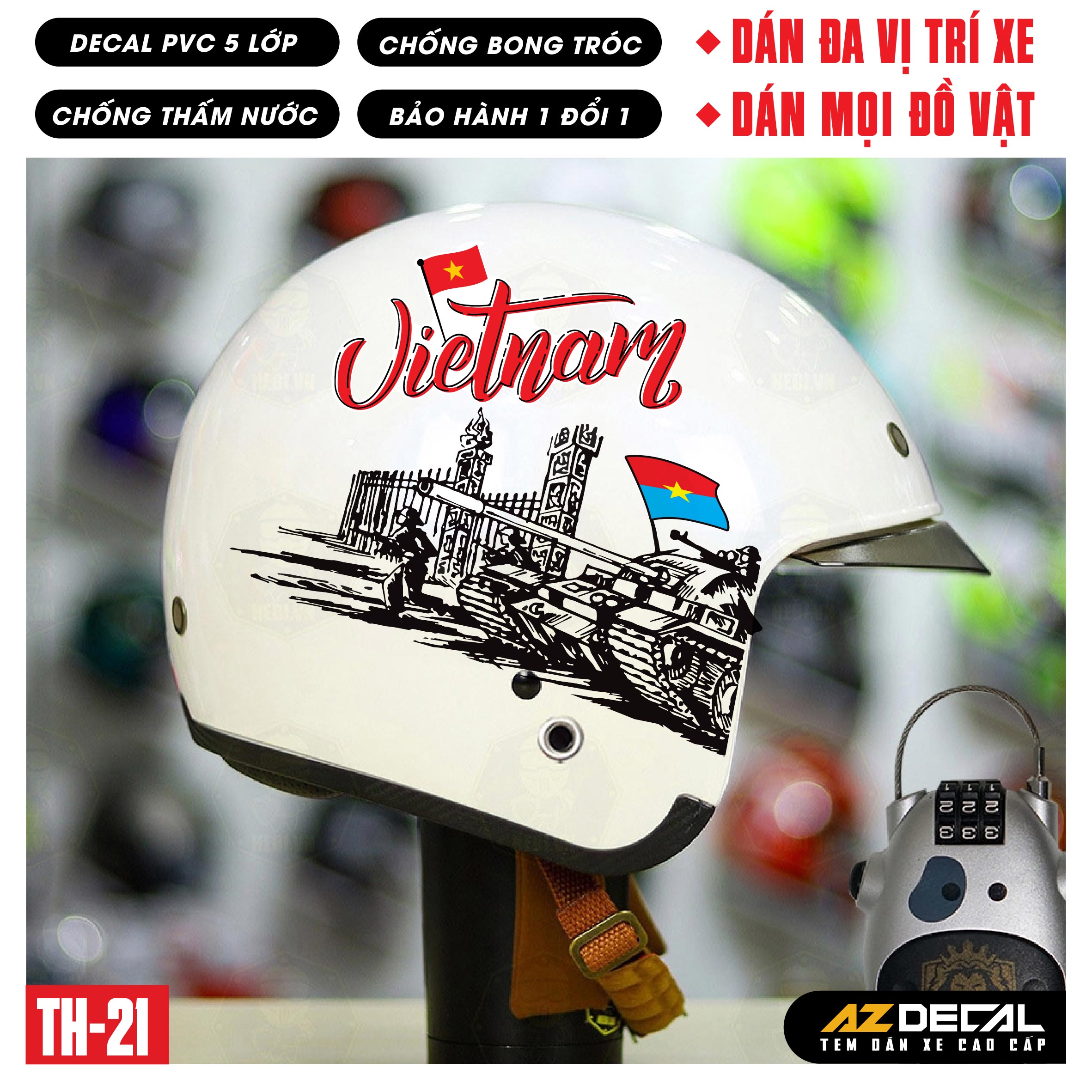 Sticker Dán Xe Máy, Xe Điện, Xe Đạp, Mũ Bảo Hiểm | TH-21