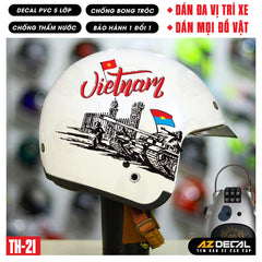 Sticker Dán Xe Máy, Xe Điện, Xe Đạp, Mũ Bảo Hiểm | TH-21