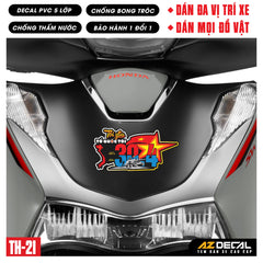 Sticker Dán Xe Máy, Xe Điện, Xe Đạp, Mũ Bảo Hiểm | TH-21
