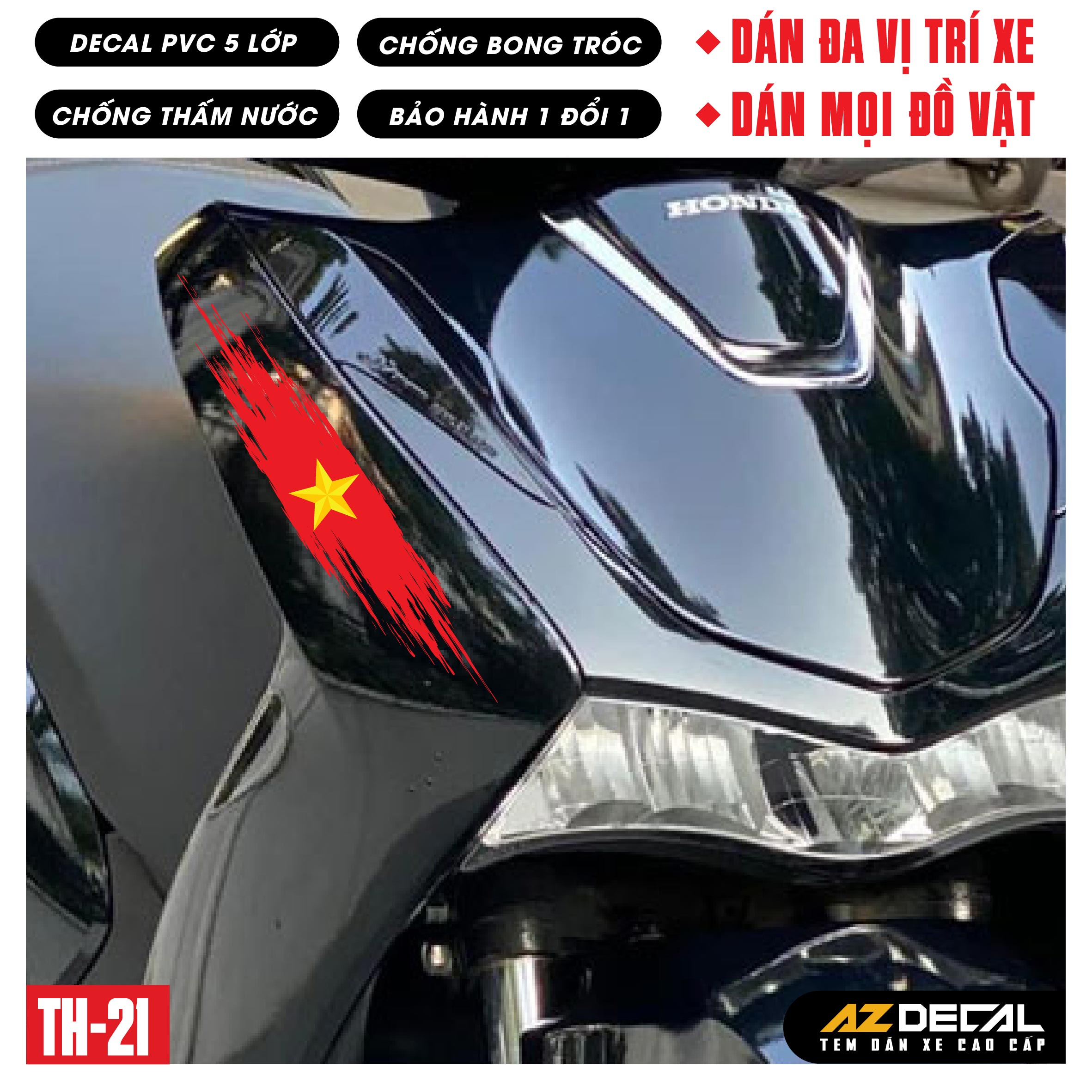 Sticker Dán Xe Máy, Xe Điện, Xe Đạp, Mũ Bảo Hiểm | TH-21