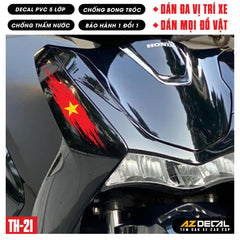 Sticker Dán Xe Máy, Xe Điện, Xe Đạp, Mũ Bảo Hiểm | TH-21