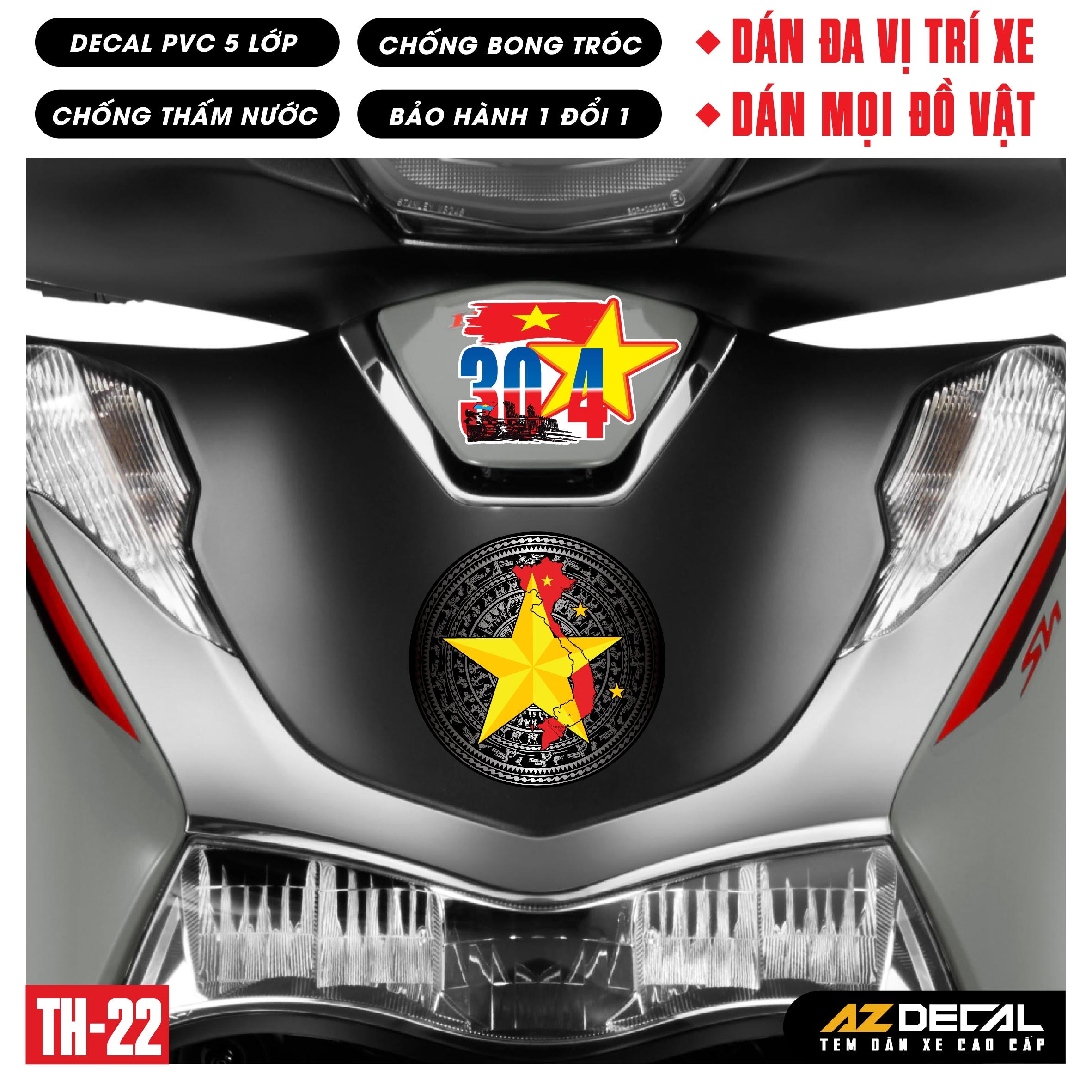 Sticker Dán Xe Máy, Xe Điện, Xe Đạp, Mũ Bảo Hiểm | TH-22