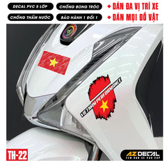 Sticker Dán Xe Máy, Xe Điện, Xe Đạp, Mũ Bảo Hiểm | TH-22