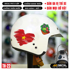 Sticker Dán Xe Máy, Xe Điện, Xe Đạp, Mũ Bảo Hiểm | TH-22
