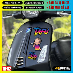 Sticker Dán Xe Máy, Xe Điện, Xe Đạp, Mũ Bảo Hiểm | TH-02