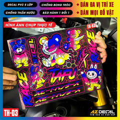Sticker Dán Xe Máy, Xe Điện, Xe Đạp, Mũ Bảo Hiểm | TH-03